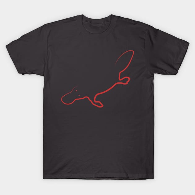 Animal design Platypus T-Shirt by Chaoscreator